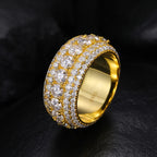 Iced Out Moissanite Band Ring — 925 Silver