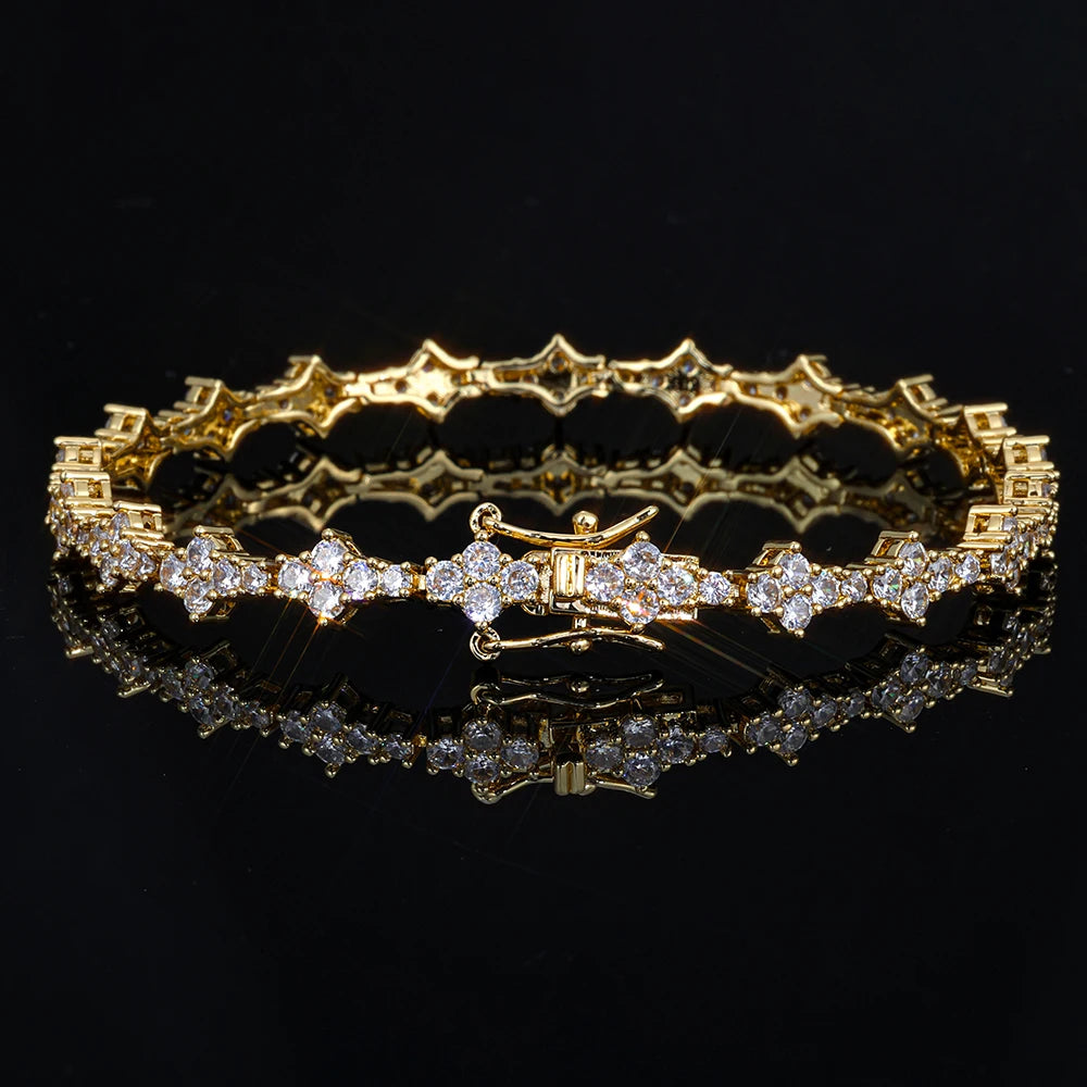 Rose Gold Tennis Bracelet Iced Out CZ 6MM