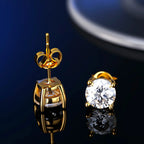 100% Real Sterling Silver S925 Moissanite Earrings Stud  With 2 Certificate D VVS1 Pass Diamond Test Pen For Women Men Jewelry