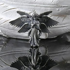 Delicate Antique Silver Color Seraph Prayer Good Luck Necklace Pendant Men Women Anniversary Amulet Jewelry Gift