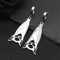 Gothic Silver Pendant Dark Style Owl Long Drop