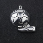 Stainless Steel Basketball Pendant Necklace