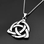 Hollow Trinity Knot Infinity Pendant Necklace — Stainless Steel