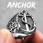 Anchor Lighthouse Ring — Stainless Steel