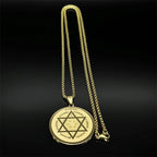 Archangel Gold Star Pendant Necklace — Stainless Steel