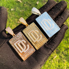 Aokaishen Iced Out Dog Tag Dream Catcher Necklace Pendant for Men Real Copper Hip Hop Jewelry