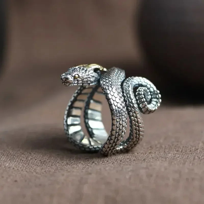 Retro Domineering Ethnic Style Fire-Breathing Dragon Ring Men\\\\\'s Charm Open Ring Punk Motorcycle Rider Jewelry Accessories