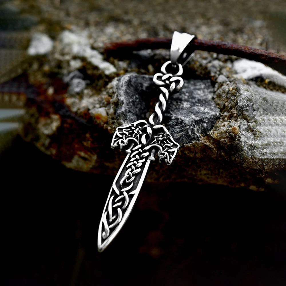 Celtic Sword Pendant — Stainless Steel