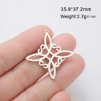 Trinity Witch Knot Charm Pendant — Steel