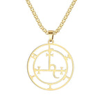 VASSAGO Sigil of Lilith Necklace Lilith Sigil Hecate Goddess Pendant Lucifer Satanic Lilith Symbol Wiccan Jewelry for