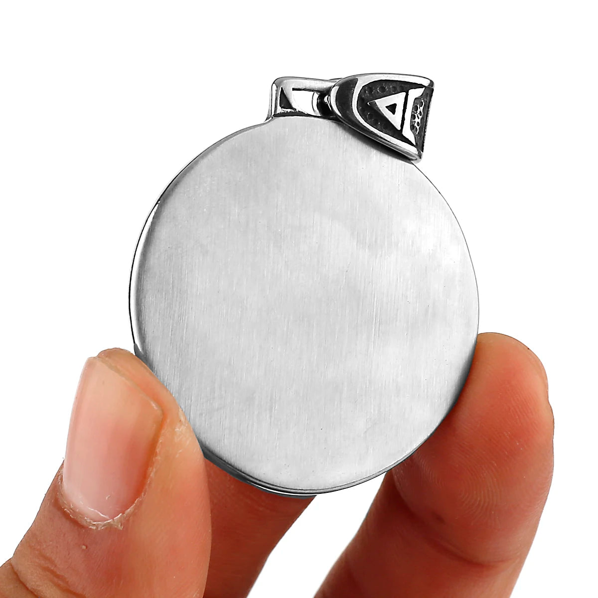 Slavic Sun Lion Amulet Pendant — Stainless Steel