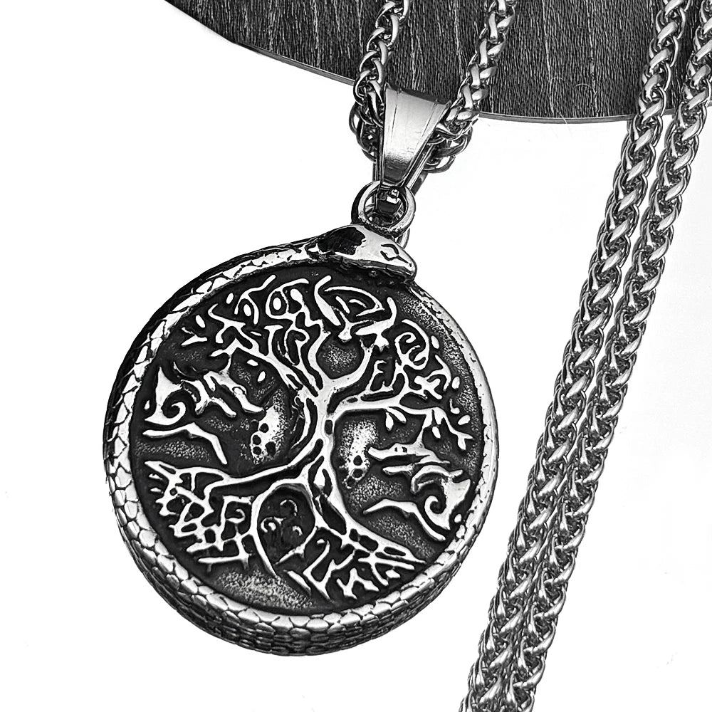 Tree Of Life Steel Pendant Yggdrasil Nordic Punk