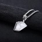 Iced Out Ace of Spades Pendant — 14K Gold