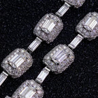 925 Silver VVS Moissanite Bracelet 7MM CZ