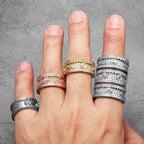 Fidget Spinner Gemstone Ring — Stainless Steel