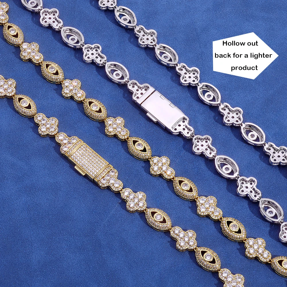 Silver Cross Iced Out Pendant Necklace CZ