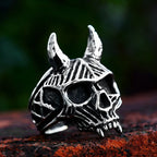 Men Vintage Hip Hop Rings Biker Party Halloween Jewelry Gift New Men Gothic Punk Stainless Steel Skeleton Horror Skull