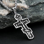 Fashion Stainless Steel Jesus Cross Crucifix Pendant For Men Women Punk Hip Hop Necklace Religion Amulet Jewelry Gifts Wholesale