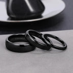 Kolmnsta 2/4/6mm Black Brushed Fashion Ceramic Ring Women Men Wedding Rings Engagement Band Female Jewelry bague Plus