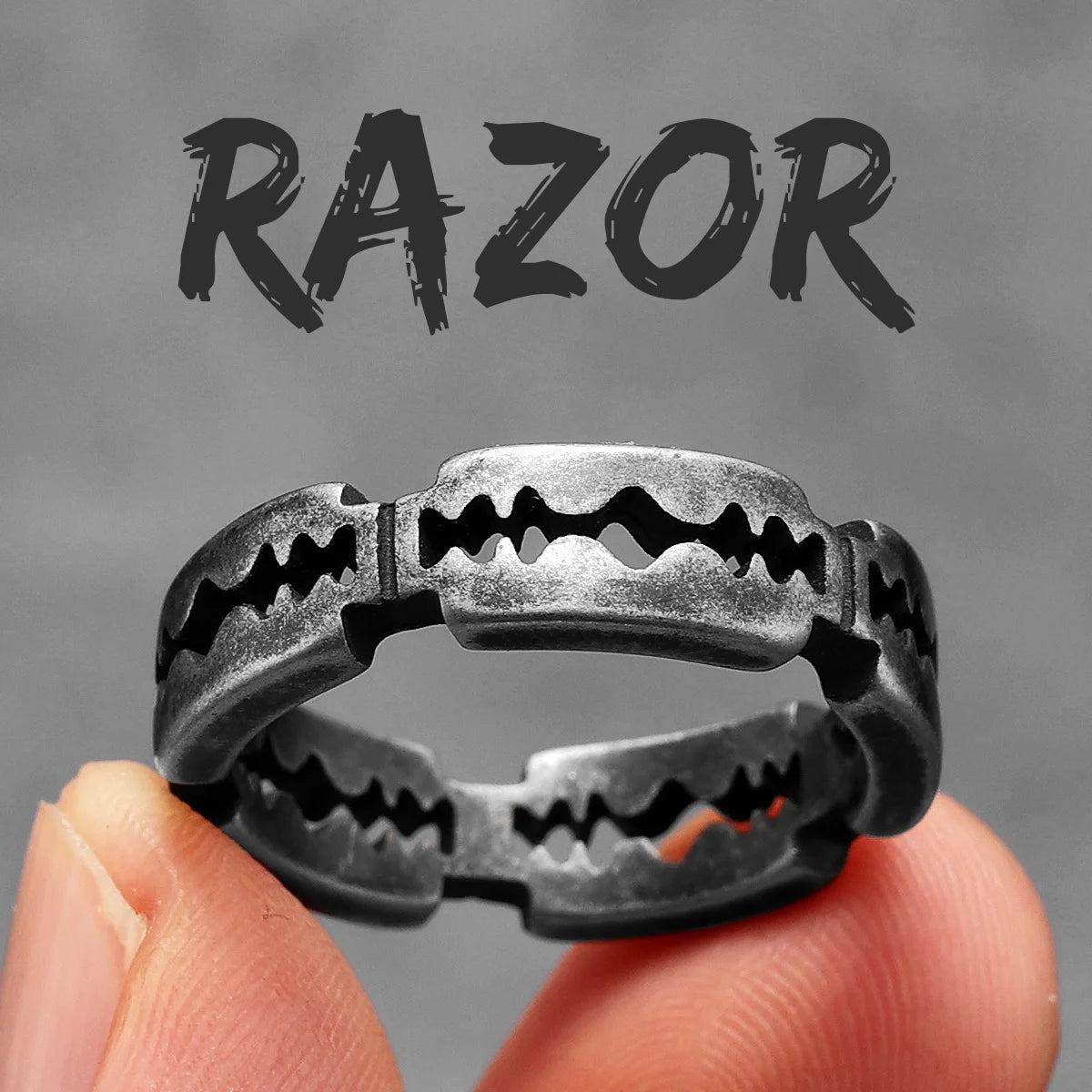 Geometry Texture Ring — Stainless Steel