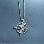Gothic Cross Steel Pendant European American Retro