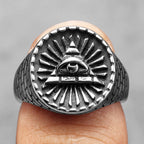 Masonic Illuminati Eye Ring — Stainless Steel