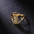 Sigil of Lucifer Amulet Ring — Stainless Steel