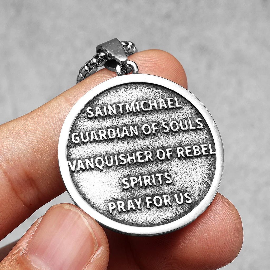 Archangel Michael Pendant — Stainless Steel