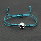 Yin Yang Braided String Bracelet — Adjustable, Multiple Colors