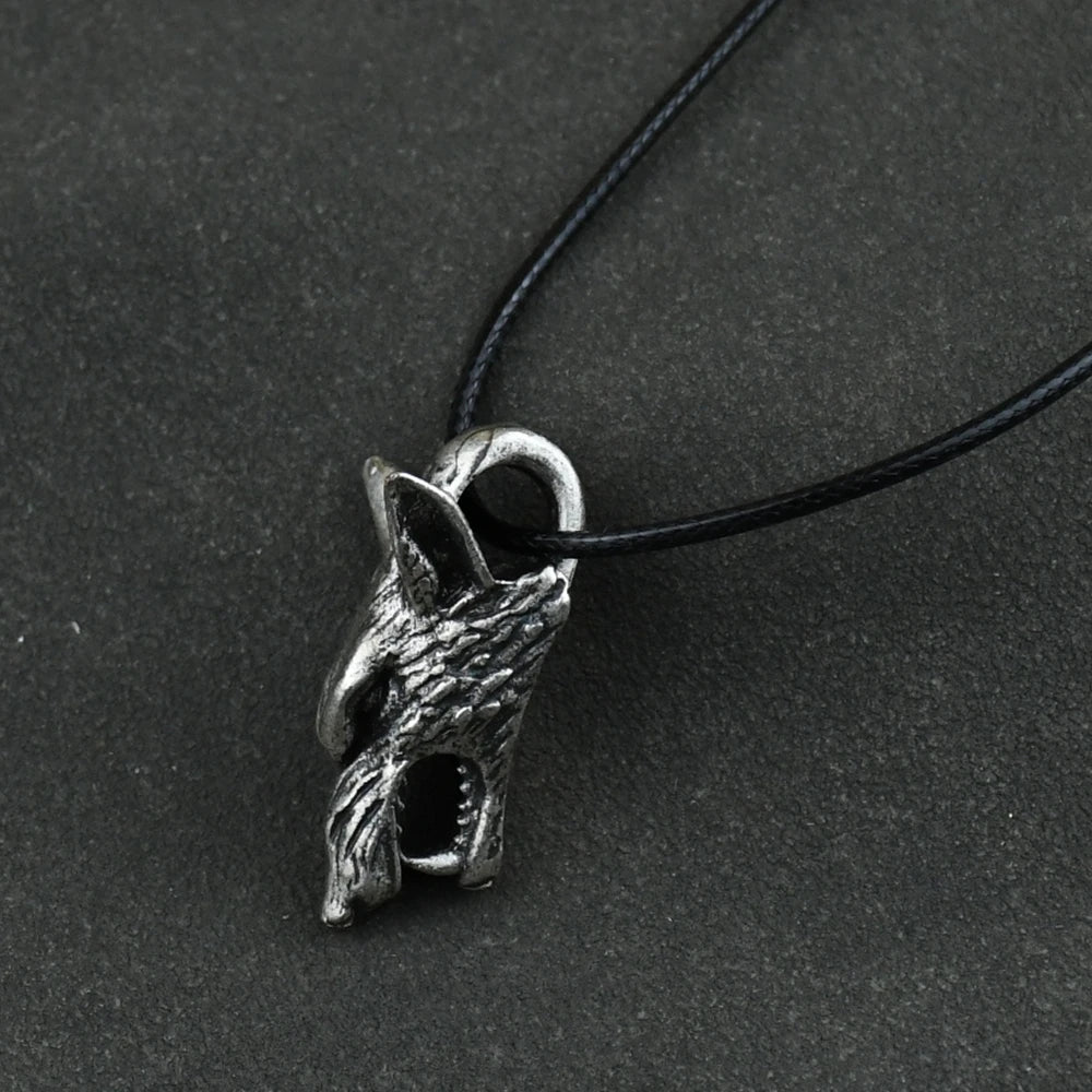 Viking Wolf Head Necklace Pendant Norse Viking Amulet Men Women Original Animal Jewelry