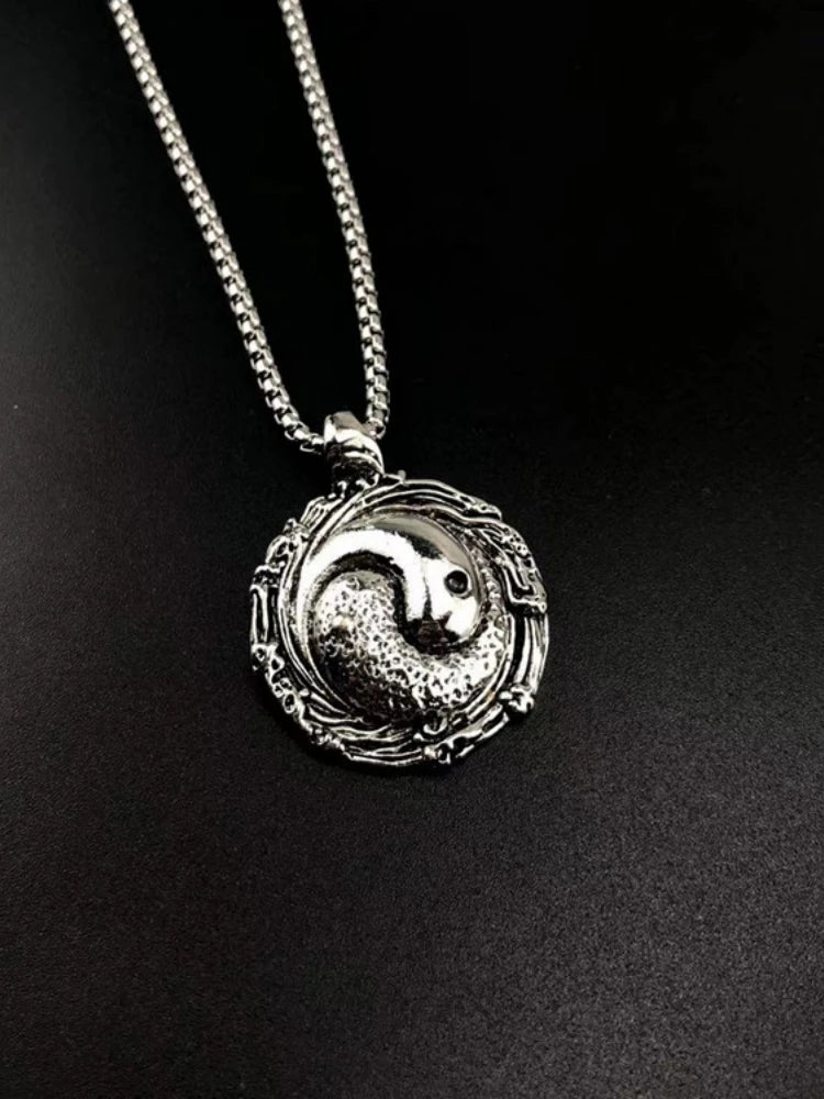 Yin Yang Steel Pendant Ethnic Style Versatile