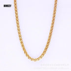 Hmeey 3MM-8MM STAINLESS STEEL TWIST LONG CHAIN NECKLACE FOR MEN Neck Punk Jewelry Pendant Accessories Male Chains
