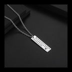 Square Brand Letter Pendant — Stainless