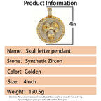 Exquisite Luxury Three Gollum Head Pendants Round Rap Singer Hip Hop Can Pair with Cuban Chain Necklace 3D Pendant