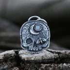 Three Wise Skulls Pendant — Stainless Steel
