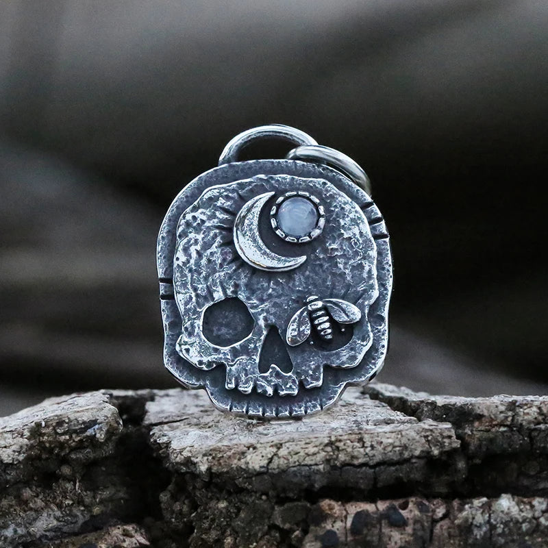 Three Wise Skulls Pendant — Stainless Steel