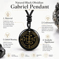 Iced Out Archangel Gabriel Pendant Necklace 30mm