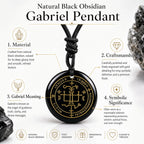 Iced Out Archangel Gabriel Pendant Necklace 30mm