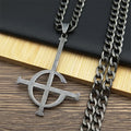 Cross Black Pendant Necklace — Stainless Steel
