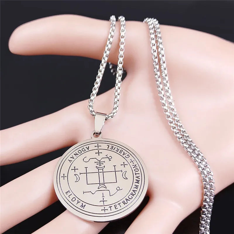 Gabriel Archangel Amulet Necklace — Stainless