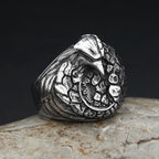 Viking Eagle Punk Biker Ring — Stainless Steel