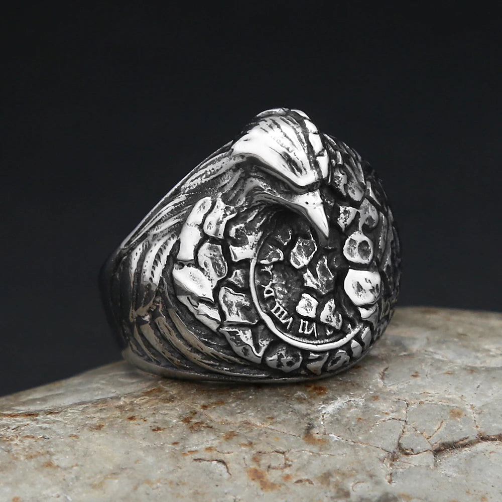 Viking Eagle Punk Biker Ring — Stainless Steel