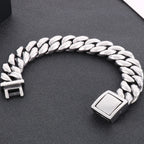 Men's Bracelets 19MM 316L Stainless Steel Cuban Links Chains Man Bracelet for Men Classic On Hand Jewelry Male Accessory