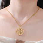 Sipuris St. Benedict's Cross Hollow Pendant Necklace For Women Men Michael Medal Charm Amulet Religious Jewelry