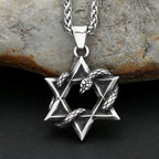 Star Snake Steel Pendant Punk Vintage David Hexagram