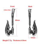 Stainless Steel Viking Norse Pendant for Necklace DIY Accessories Jewelry Making Findings Men Charm Supplies Punk Axe