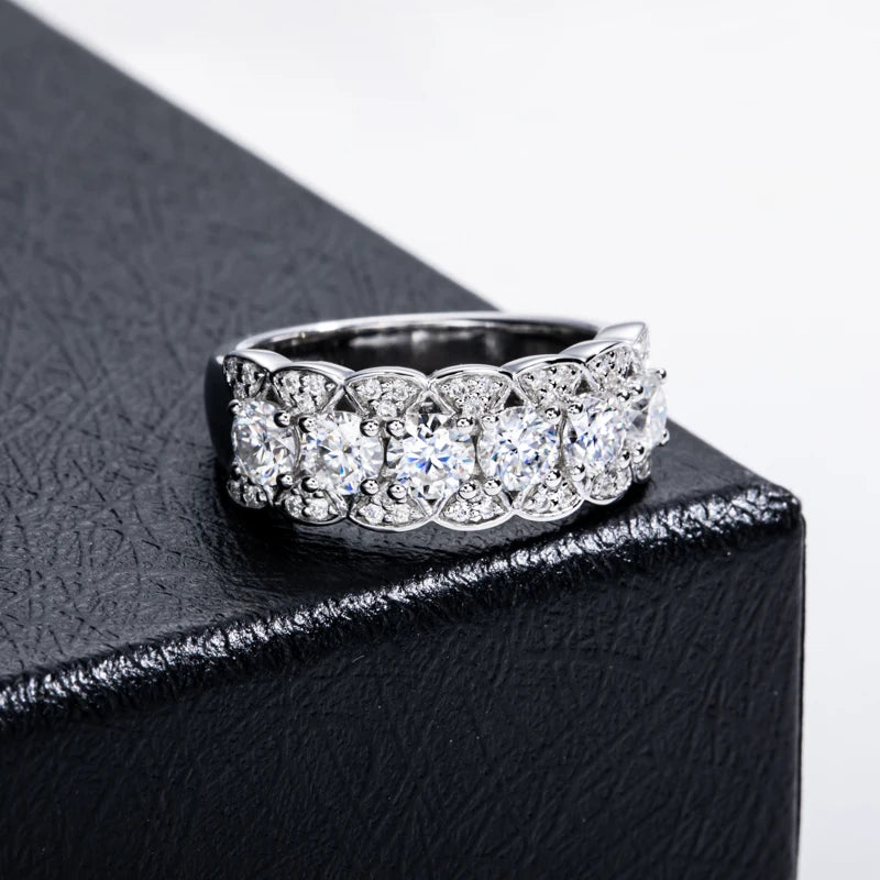Iced Out Eternity Ring — 925 Silver