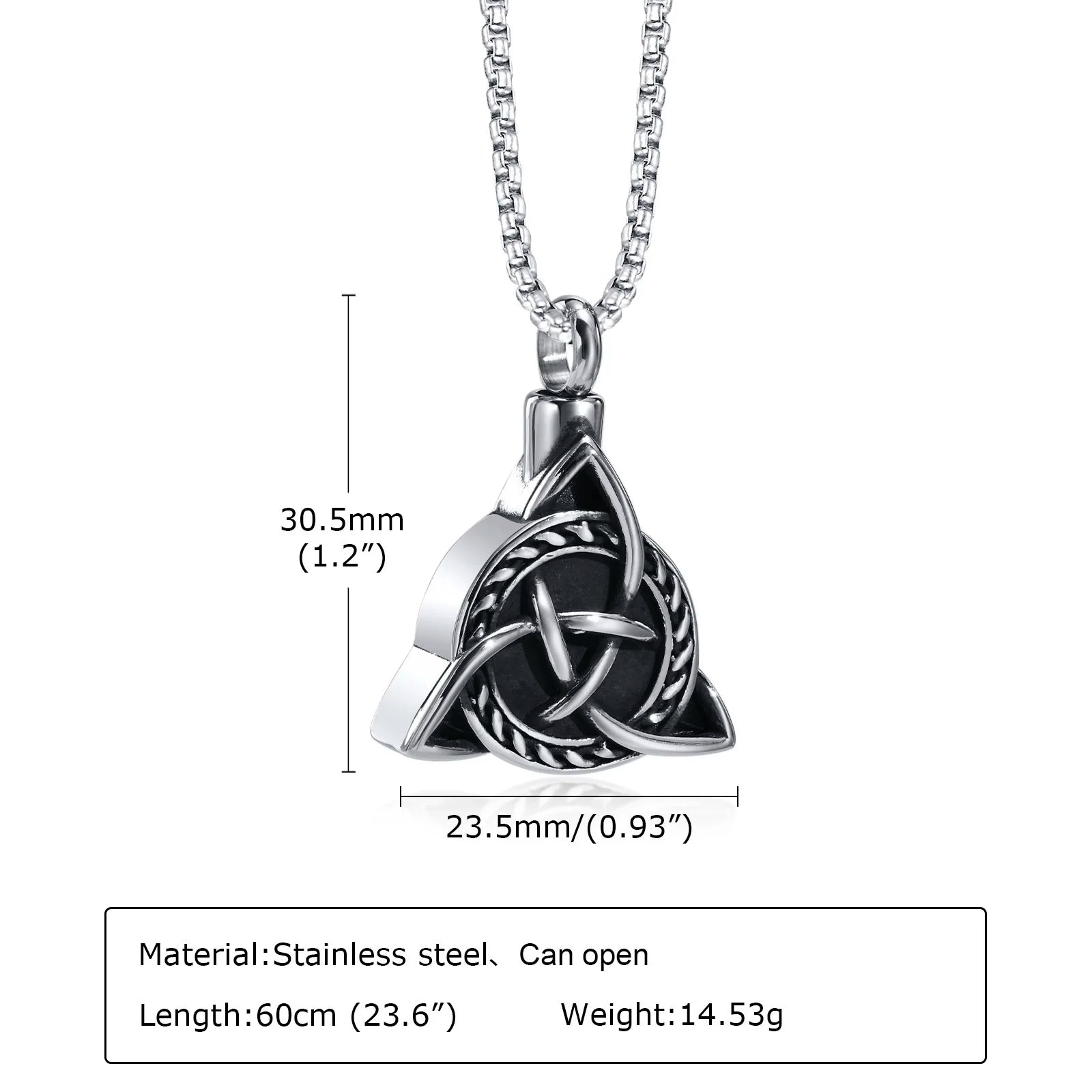 Celtic Knot Memorial Pendant — Stainless