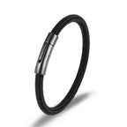 Simple Waterproof 6mm Wire Rope Bracelet For Men Women Stainless Steel Never Fade Handmade Bangles Male Charm Jewelry DIY Gifts