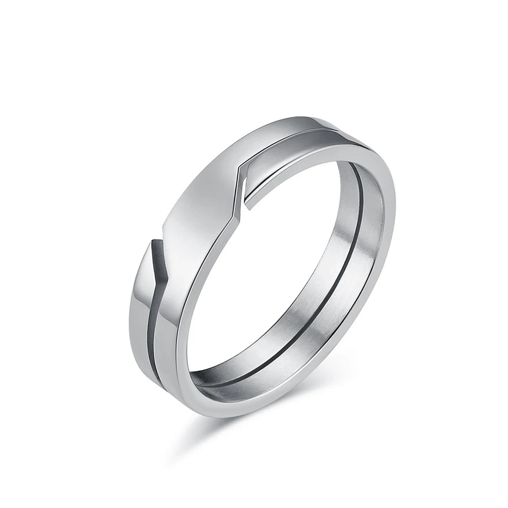 Korean Version Of Simple Ring Men Women Punk Hip Hop Stainless Steel Biker Men Ring Fashion Simple Jewelry Gift Wholesale